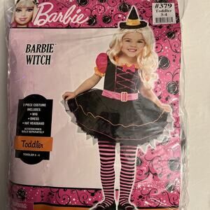 Barbie Witch Halloween Costume Child Toddler 3-4, WIG, Dress, Hat. Fast Ship